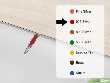 scratch test silver|silver acid test color chart.